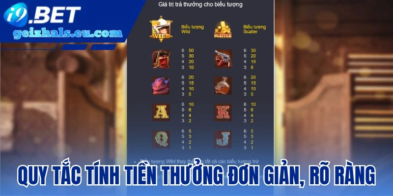 Quy tắc tính tiền thưởng đơn giản, rõ ràng