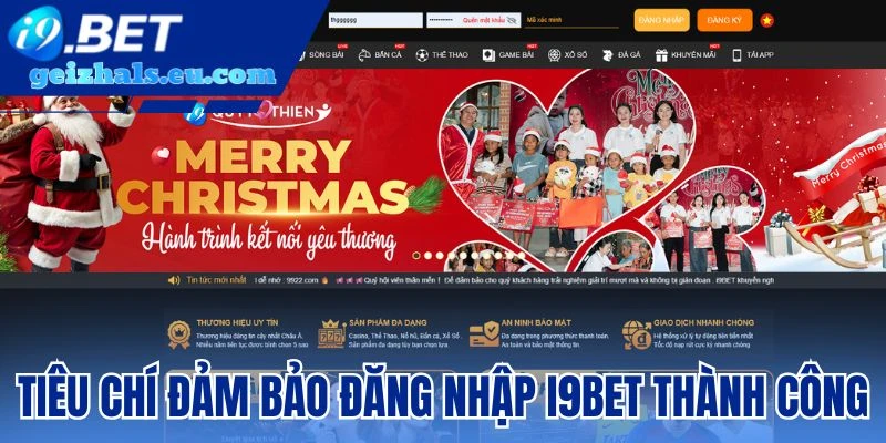 Tiêu chí đảm bảo đăng nhập I9bet thành công