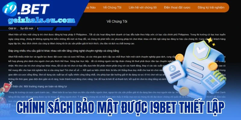 Tìm hiểu chính sách bảo mật được I9bet thiết lập